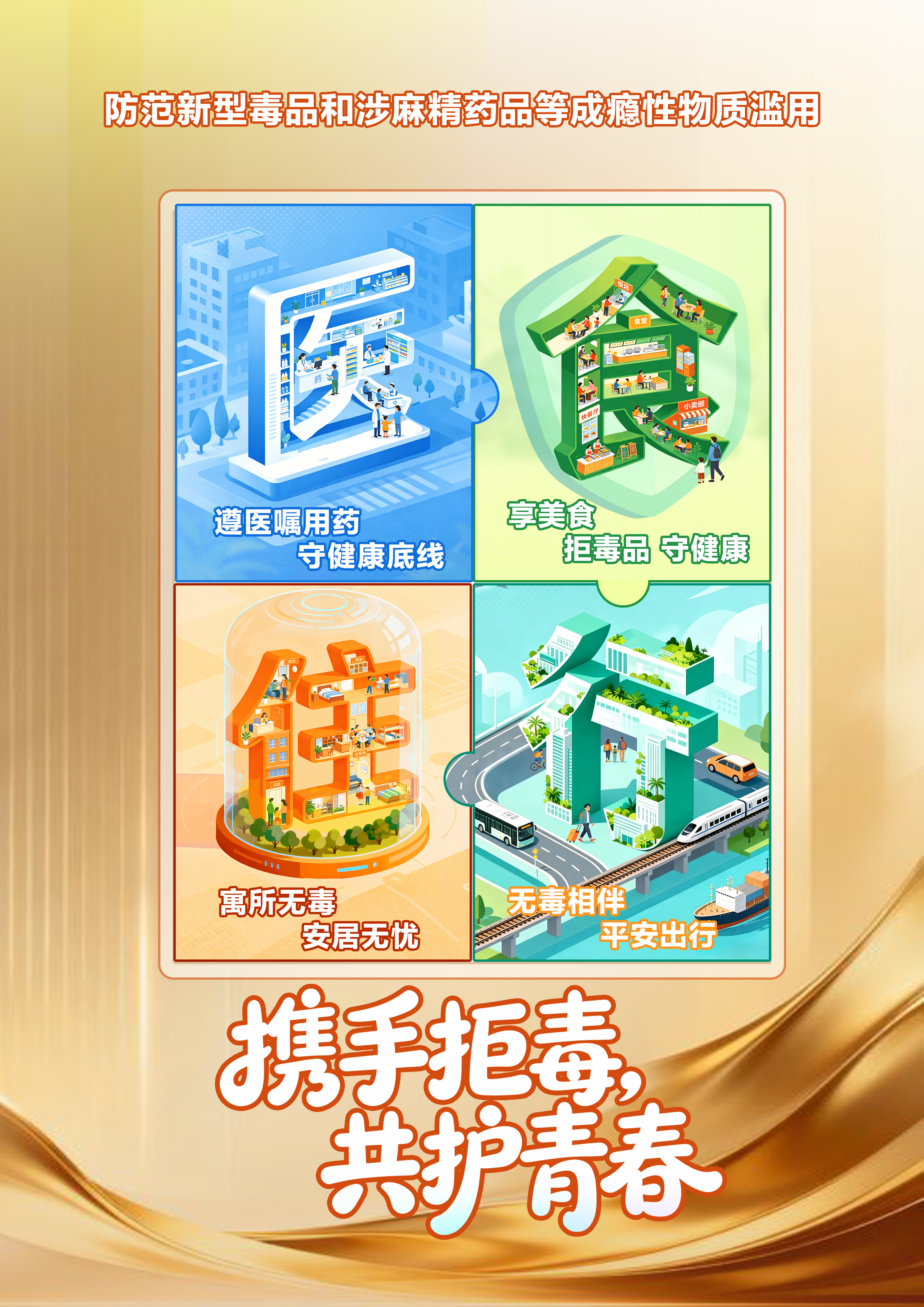 “医食住行”,护航青春(防范青少年药物滥用海报).jpg