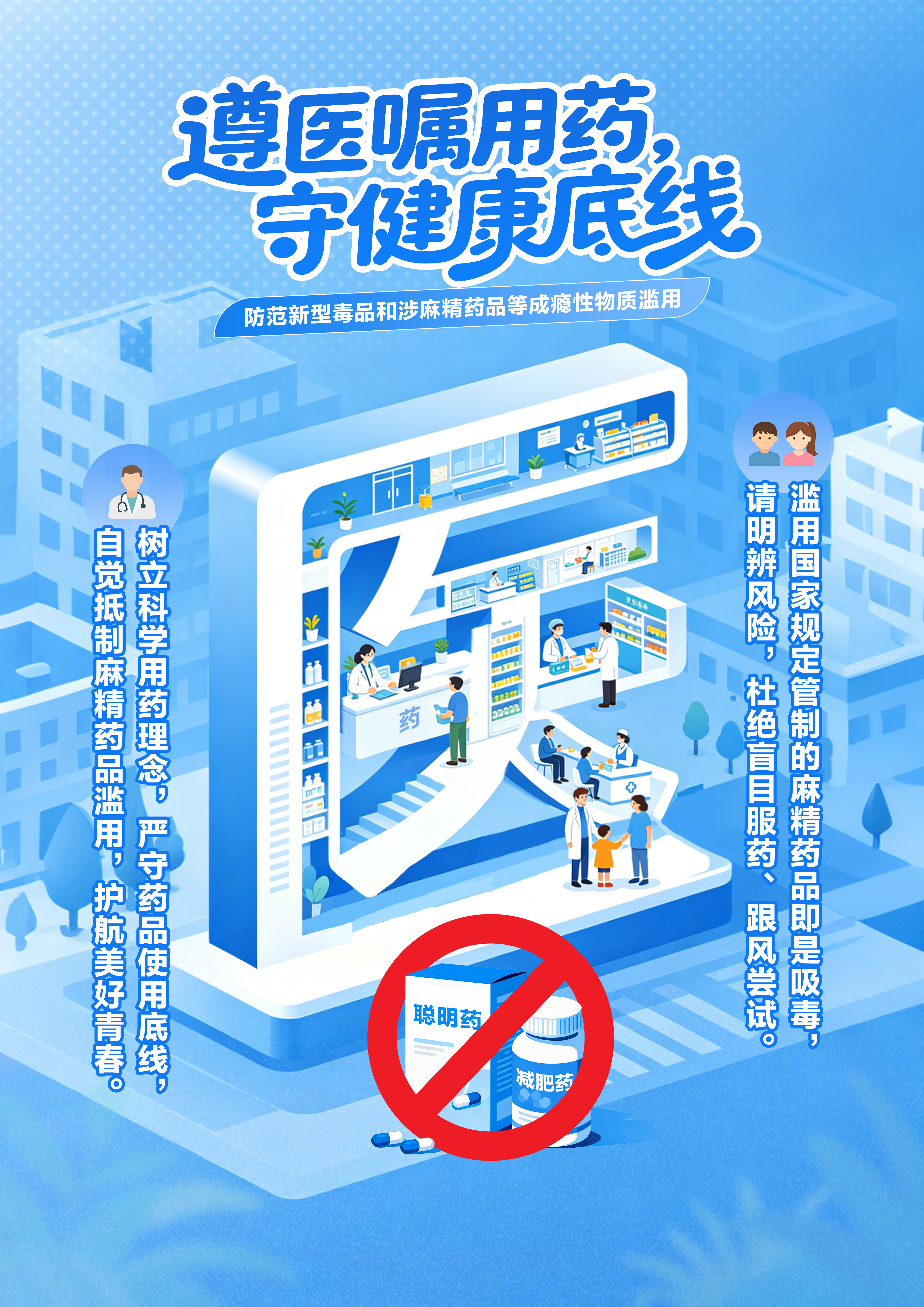 “医食住行”,护航青春(防范青少年药物滥用海报)-医.jpg